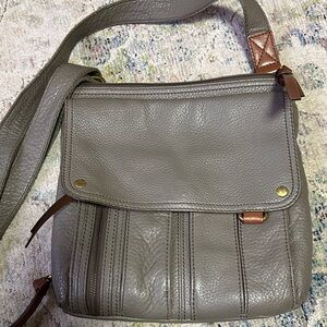 Vintage Fossil Leather Crossbody Bag
